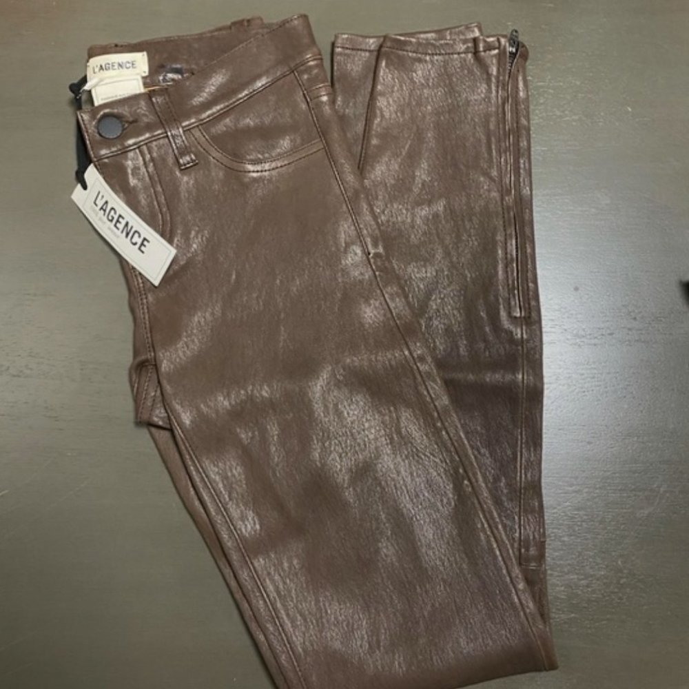 NEW L’AGENCE Lamb Leather Pants